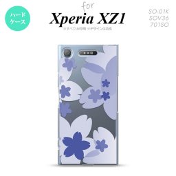 【SO01K】【スマホケース/スマホカバー】【エクスペリア XZ1】SO01K スマホケース Xperia XZ1 SO-01K カバー エクスペリア XZ1 花柄・サクラ 青 nk-so01k-054【メール便送料無料】