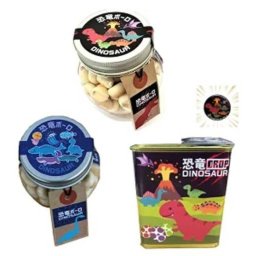 【単品購入より500円引き】子供 が 喜ぶ お 菓子 恐竜ボーロ 50g & 海の恐竜ボーロ 50g & 恐竜ドロップ ソーダ味 85g ( 缶バッジ付き ）【3種セット】たまごボーロ 卵ボーロ タマゴボーロ 赤ちゃん ベビー 離乳食 恐竜 ダイナソー 好き 送料無料