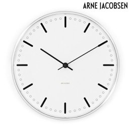 アルネ ヤコブセン 29cm クォーツ 電池式 掛時計 ブランド メンズ レディース ARNE JACOBSEN AJ43641 アナログ ホワイト 白