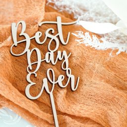 【送料無料】木製 ケーキ トッパー Best Day Ever Just Married 結婚式 前撮り ウエディング wood アイテム フォト ウッド レター バナー ウェディング パーティー 2次会 wedding ビーチ リゾート おしゃれ 新郎 新婦 花嫁 飾り デコレーション インスタ映え SNS映え クレイ