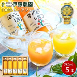 お中元 暑中見舞い ギフト 誕生日 結婚祝い 出産祝い 内祝い ギフト みかんジュース ストレート 750ml 5本 和歌山 無添加 果汁100% 飲み比べ ジュース 大容量  退職祝い 新築祝い 誕生日プレゼント 快気祝 新生活 引っ越し 入学 卒業 お返し お取り寄せ