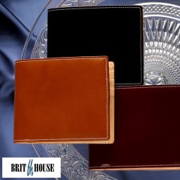 コードバン 二つ折り財布 メンズ box型小銭入れ 日本製 BRIT HOUSE