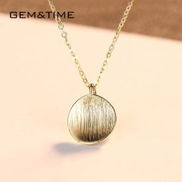 ネックレス 14K イエローゴールド 小豆 アズキチェーン 石なし 40+5cm シンプル 上品 エレガント 通勤 艶消し ラウンドプレート 14金 ソリッドゴールド n14104