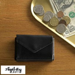 AGILITY nanoウォレット キップワックス ミニ財布 ブラック