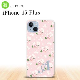 iPhone15 plus iPhone15 plus スマホケース 背面ケース ハードケース 花柄 バラ リボン ピンク +アルファベット 2023年 9月発売 nk-i15pl-256i