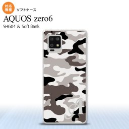 SHG04 SHG04 ZERO6 AQUOS zero6 スマホケース ソフトケース ウッドランド 迷彩 A グレー +アルファベット メンズ レディース nk-zero6-tp1145i