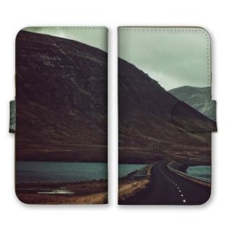 ＼全機種対応／ スマホケース 手帳型 スマホカバー 手帳タイプ スマートフォン ケース カバー 写真 風景 道路 山 大自然 湖 シック おしゃれ かっこいい カードホルダー付き カード収納 合皮 合成レザー
