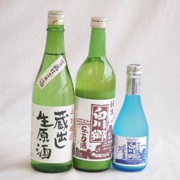 クール便配送にごり酒3本セット(白川郷純米(岐阜) 白川郷ささ純米吟醸まろやかな辛口(岐阜) 天一本醸造 蔵出し生原酒(三重県)) 720ml×2本 300ml×1本