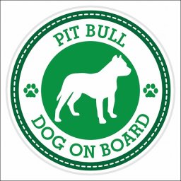 セーフティサイン ステッカー Dog on board PIT BULL ピットブル グリーン 直径13cm あおり運転 対策 カーステッカー 煽り運転対策 自動車用 屋外 屋内 防水 かわいい おしゃれ 安全対策 カーサイン 肉球マーク