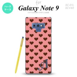 Galaxy Note 9 ギャラクシー ノート9 SC-01L SCV40 スマホケース カバー ハードケース ハート（B） ピンク イニシャル 対応 nk-note9-173i[スマホ,スマホケース,スマホカバー,ケース,カバー,ジャケット]