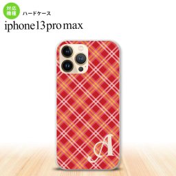 iPhone13ProMax iPhone13 Pro Max ケース ハードケース チェック A 赤 +アルファベット iPhone13 プロ マックス 6.7インチ おしゃれ かわいい メンズ レディース キッズ デザインたくさん nk-i13pm-431i