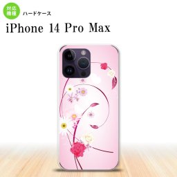 iPhone14 ProMax iPhone14 Pro Max スマホケース 背面ケース ハードケース 花柄 ミックス A ピンク 2022年 9月発売 nk-i14pm-273