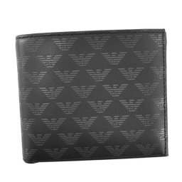 エンポリオ アルマーニ EMPORIO ARMANI 財布 小銭入れ付き 二つ折り財布 折りたたみ財布 YEM122 YTO2J 84284 BIFOLD WALLET WITH COIN PURCE イーグルロゴ BLACK B ブラック