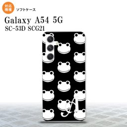 Galaxy A54 5G Galaxy A54 5G スマホケース 背面ケースソフトケース カエル かえる A 黒 白 +アルファベット 2023年 5月発売 nk-a54-tp168i