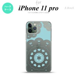 iPhone11Pro iPhone11 Pro スマホケース ハードケース レース クリア 緑 メンズ レディース nk-i11p-1483
