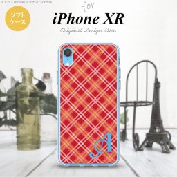 iPhoneXR iPhone XR スマホケース ソフトケース チェック A 赤 +アルファベット メンズ レディース nk-ipxr-tp431i