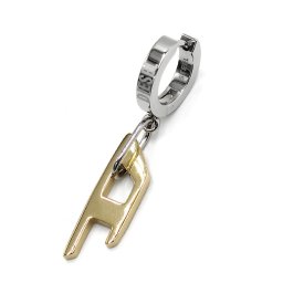 ディーゼル DIESEL ピアス シングルピアス 片耳用 アクセサリー フープピアス DX1419931 メンズ シルバー+ゴールド