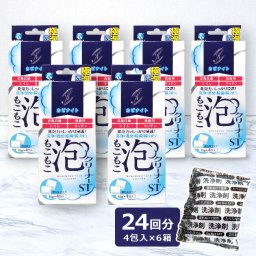 カビナイト もこもこ泡クリーナー ST 45g×4包入《6箱》[24回分 排水管 ヌメリ 臭い カビ 洗浄 排水口 大掃除 キッチン 台所 トイレ 洗面所 流し シンク 水回り 掃除 泡 洗剤 排水管洗浄 汚れ 自分で 除去 家庭用 泡洗浄] 即納