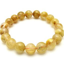 【一点物の贈り物】 一点物 天然石ブレスレット 金色綿毛のきらめき 太金針とシャトヤンシー11mm 33g 財運上昇 ビジネス運向上 邪気払い 集中力向上 前向きな活力 水晶 浄化発送 京海堂 父の日ギフト 男性への贈り物 金運のお守り GHB36
