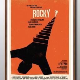 レトロ ロッキー 映画 A3 サイズ ポスター アート おしゃれ 絵画 インテリア 北欧 イラスト マット紙 艶消し アートパネル 額 フレーム デザイン 壁掛け ギフト 新築祝い ディスプレイ 引越し祝い　新生活　空間デザイン 