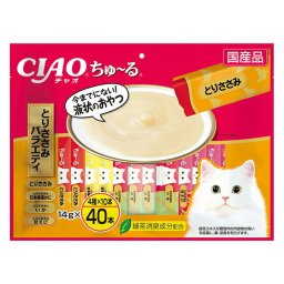 いなば CIAO ちゃおちゅ～る とりささみバラエティ 猫用 14g×40本