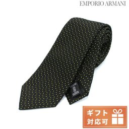 Emporio Armani エンポリオ・アルマーニ 340075 ネクタイ/シルク100% NERO-GIALLO FLUO ブラック イエロー系 メンズ