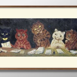 ルイス ウェイン A3 サイズ ポスター アート おしゃれ 絵画 インテリア 北欧 イラスト マット紙 艶消し アートパネル 額 フレーム デザイン 壁掛け ギフト 新築祝い ディスプレイ 引越し祝い　新生活　空間デザイン 