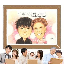 贈り物 似顔絵 感謝 ギフト 手描き プレゼント 名入れ 記念日 感謝 記念 誕生日 お祝い 両親 家族 母 祖父母 父 名入れ 下書き確認 修正無料 親孝行 一生もの 喜ばれる かわいい 思い出 感謝 記念 お祝いの品 おすすめ 闘病中の方への励まし ブライダルギフト 色紙 ホワイトデー 応援 ウェディングギフト 結婚祝い 米寿祝い キレイ クリスマス 引っ越し