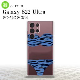 SC-52C SCG14 Galaxy S22 Ultra スマホケース 背面ケース ハードケース 虎柄パンツ 青 メンズ レディース nk-s22ul-571