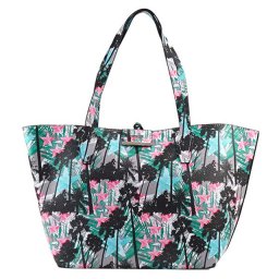 ゲス GUESS BOBBI リバーシブルトートバッグ バッグインバッグ ショルダーバッグ PALM/SILVER グリーン系マルチ/シルバー PP642236