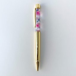 【退職祝い・誕生日・プチギフト】 ハーバリウム ボールペン 完成品 ゴールド パステル 花 就職 入学祝い 女性 友達 母の日 結婚式 受付ペン プレゼント 文房具 ルルズ