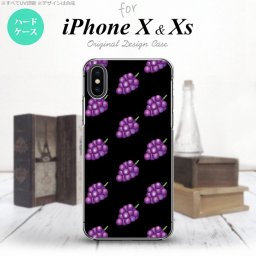 【iPhoneX】【スマホケース/スマホカバー】【アイフォンX】iPhoneX スマホケース カバー アイフォンX ぶどう・グレープ 黒 nk-ipx-183【メール便送料無料】