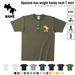 出目金 名入れヘンリーネックTシャツ ヘンリーネック 名入れTシャツ 首元ネコ目ボタン ボタンTシャツ 首元アクセント メンズ レディース