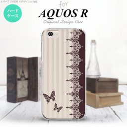 【SH03J】【スマホケース/スマホカバー】【アクオス R】SH03J スマホケース AQUOS R SH-03J カバー アクオス R 蝶 茶 nk-sh03j-1284【メール便送料無料】