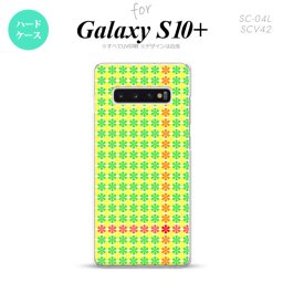 SC-04L SCV42 Galaxy S10+ スマホケース ハードケース 花十時 緑 黄色 メンズ レディース nk-s10p-1356
