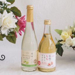 国産果物ワイン2本セット(シャインマスカット＆ナイアガラ 信州のもも) 500ml×2本