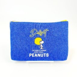 スヌーピー PEANUTS funky 3ポケットポーチ Delight ポーチ 小物入れ ネイビー グッズ  (MCOR)