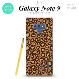 Galaxy Note 9 ギャラクシー ノート9 SC-01L SCV40 スマホケース カバー ハードケース ヒョウ柄 茶A イニシャル 対応 nk-note9-898i[スマホ,スマホケース,スマホカバー,ケース,カバー,ジャケット]