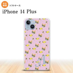 iPhone14 plsu iPhone14 plsu スマホケース 背面ケースソフトケース 花柄 バラ ドット 小 ピンク +アルファベット 2022年 10月発売 nk-i14pl-tp252i