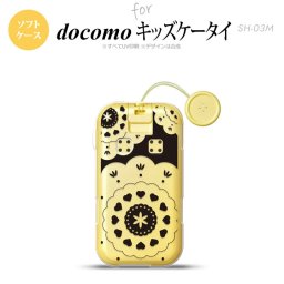 SH-03M キッズケータイSH-03M スマホケース ソフトケース レース クリア 黒 メンズ レディース nk-sh03m-tp1482