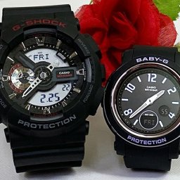 カシオ 恋人たちのGショック ペアウォッチ G-SHOCK BABY-G GA-110-1AJF BGA-290DR-1AJF  電池式 送料無料 国内正規品 記念日 誕生日 プレゼント お揃い ブラック 黒 クリスマス お祝い 結婚 婚約 20代 30代 40代 50代 カップル 夫婦