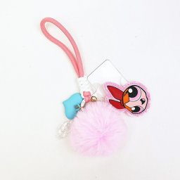パワーパフガールズ ブロッサム スマホチャーム (ピンク) キーホルダー パワパフ