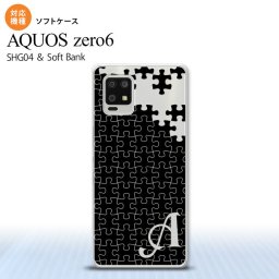 SHG04 SHG04 ZERO6 AQUOS zero6 スマホケース ソフトケース パズル 黒 +アルファベット メンズ レディース nk-zero6-tp1201i