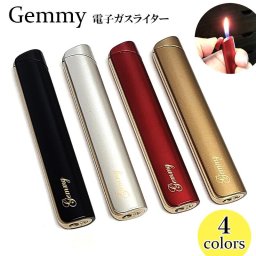 ガスライター ジェミー 可愛い スリム レディース スライド着火式 ピンクゴールド ブラック シルバー レッド ガス注入式 Gemmy おしゃれ コンパクト 女性 メンズ ギフト プレゼント