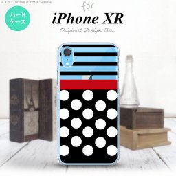 iPhoneXR iPhone XR スマホケース ハードケース ドット ボーダー 黒 メンズ レディース nk-ipxr-354