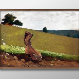 ウィンスロー ホーマー The Green Hill A3 サイズ ポスター アート おしゃれ 絵画 インテリア 北欧 イラスト マット紙 艶消し アートパネル 額 フレーム デザイン 壁掛け ギフト 新築祝い ディスプレイ 引越し祝い　新生活　空間デザイン 