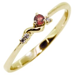 ガーネット ピンキーリング 18金 18k 指輪 天然石 リング