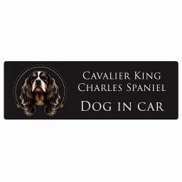 ドッグ カーステッカー イラスト付 Dog in Car キャバリアキングチャールズスパニエル B タイプ セーフティサイン 犬種別 長方形 20x6.7cm シール リア あおり運転対策 Dog Sticker 屋外 屋内 防水 かわいい おしゃれ 安全対策 カーサイン
