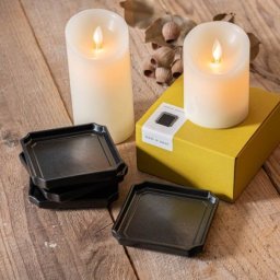 【ギフト対応無料】額縁のような器 4枚セット 小(10cm) アッシュ黒 [箱入りギフト][通常箱] ※送料無料(北海道・沖縄は除く)