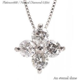 レディース ジュエリー プラチナ ネックレス ペンダント ダイヤモンド 0.5ct フラワー プラチナ900 pt900 花 アクセサリー  プレゼント ギフト 人気 おすすめ 送料無料